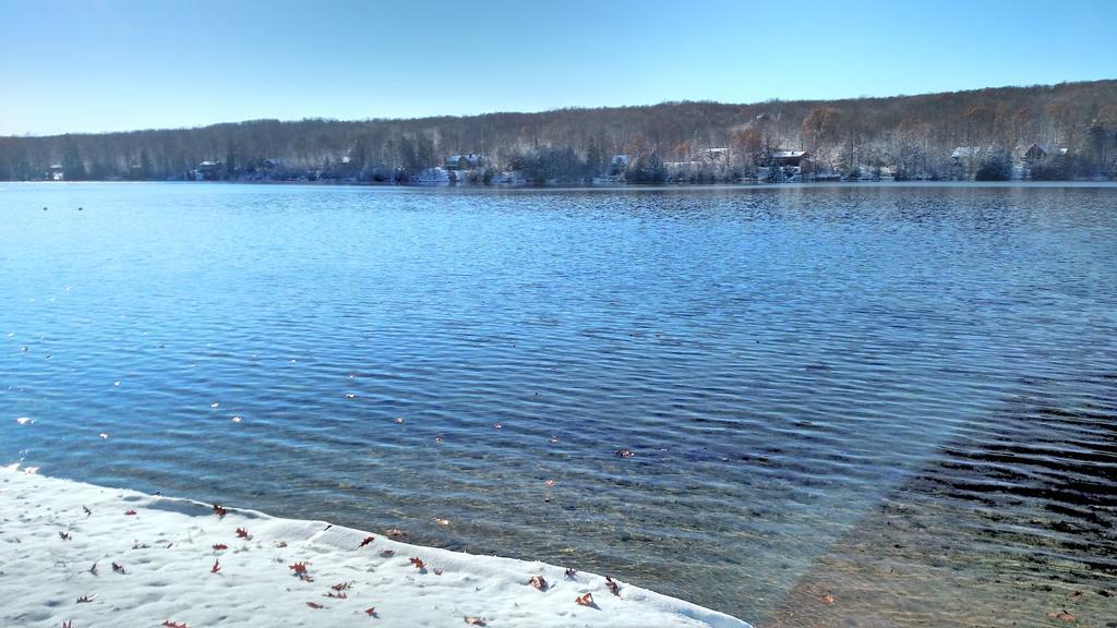 Log Cottage On Blue Lake Kalkaska Exterior photo