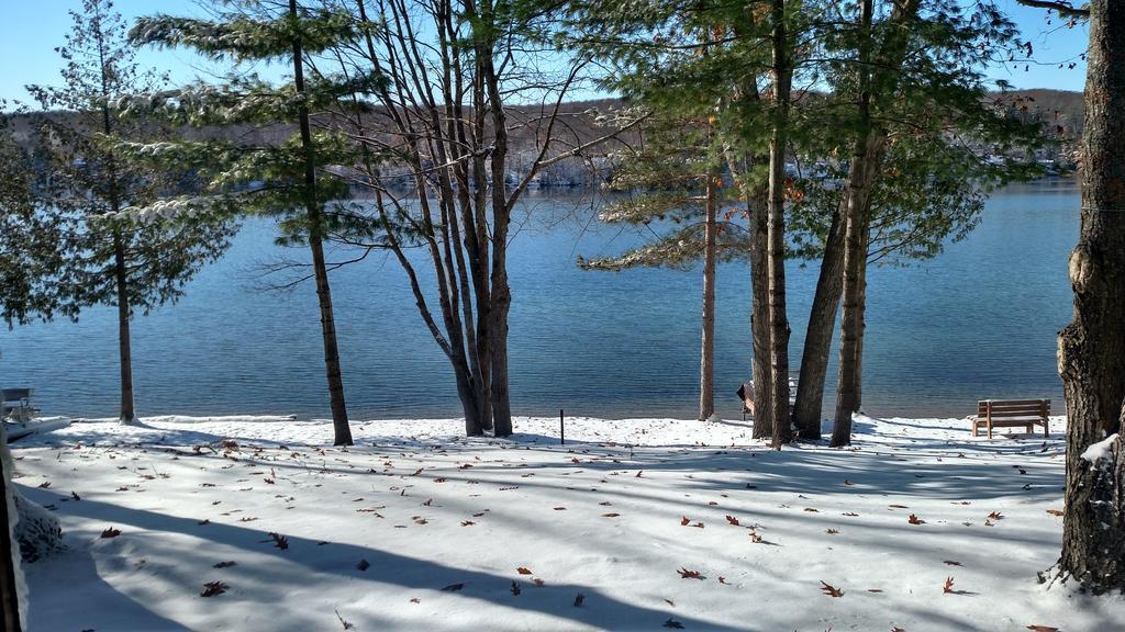 Log Cottage On Blue Lake Kalkaska Exterior photo